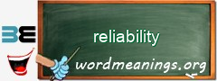 WordMeaning blackboard for reliability